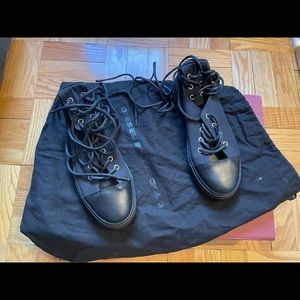 Diesel Black Gold Leather! Size US7/EU 37